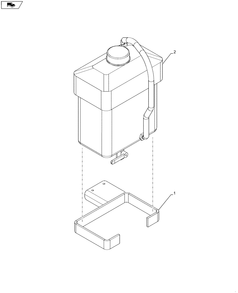Схема запчастей Case IH 1260 - (05.400.03) - HAND/EYE WASH TANK (05) - SERVICE & MAINTENANCE