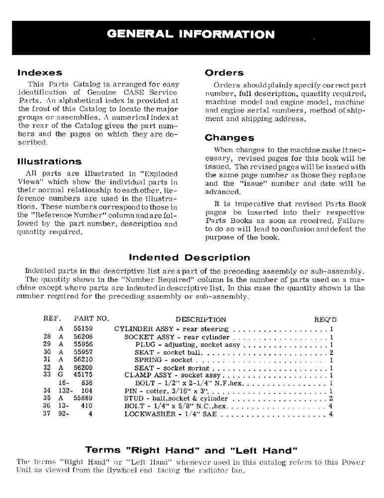 Схема запчастей Case IH 188 - (01) - GENERAL INFORMATION 