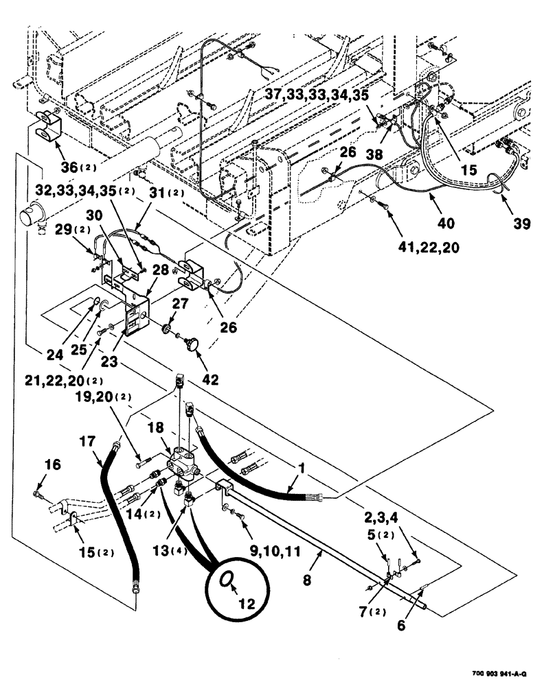 Схема запчастей Case IH 8576 - (09-028) - SELECTOR VALVE KIT, HK40897 SELECTOR VALVE KIT COMPLETE-TO BE, ORDERED THRU WHOLEGOODS ONLY Decals & Attachments