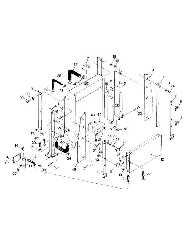 Схема запчастей Case IH ST210 - (04-07) - RADIATOR AND MOUNTING (04) - Drive Train