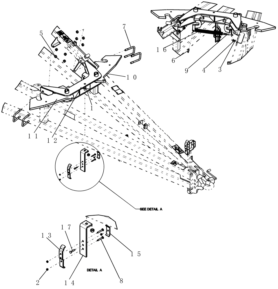 Схема запчастей Case IH 800 - (39.110.02) - HITCH, FRONT LATCH ASSEMBLY (39) - FRAMES AND BALLASTING