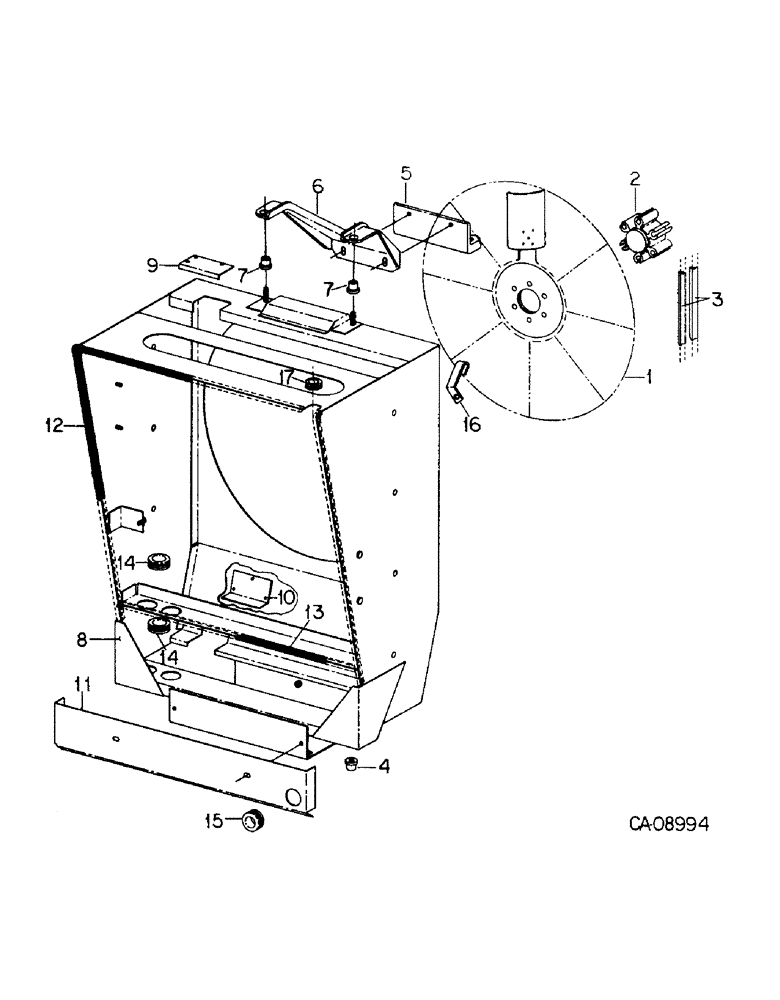 Схема запчастей Case IH 7488 - (06-02) - COOLING, FAN, SHROUD AND BELTS Cooling