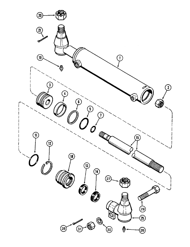 Схема запчастей Case IH 8950 - (5-038) - STEERING CYLINDER ASSEMBLY, MFD TRACTOR (05) - STEERING