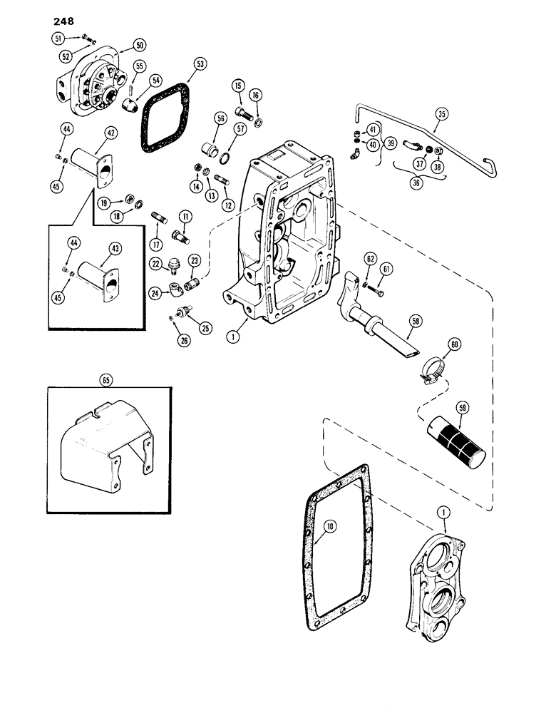 Схема запчастей Case IH 870 - (248) - P.T.O. HOUSING (06) - POWER TRAIN