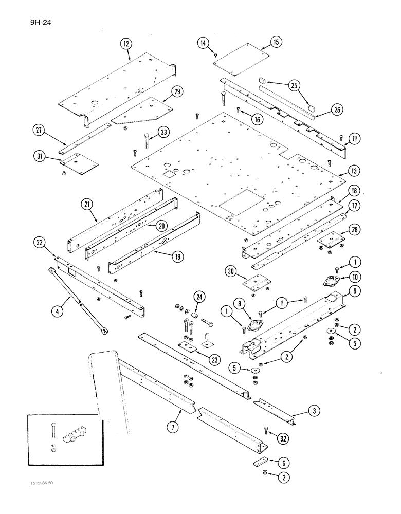 Схема запчастей Case IH 1640 - (9H-24) - OPERATORS PLATFORM (12) - CHASSIS