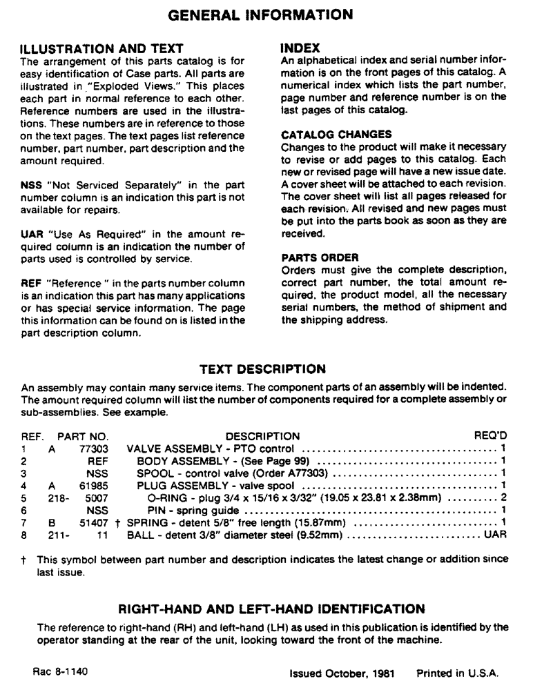 Схема запчастей Case IH 2390 - (1-02) - GENERAL INFORMATION (00) - PICTORIAL INDEX