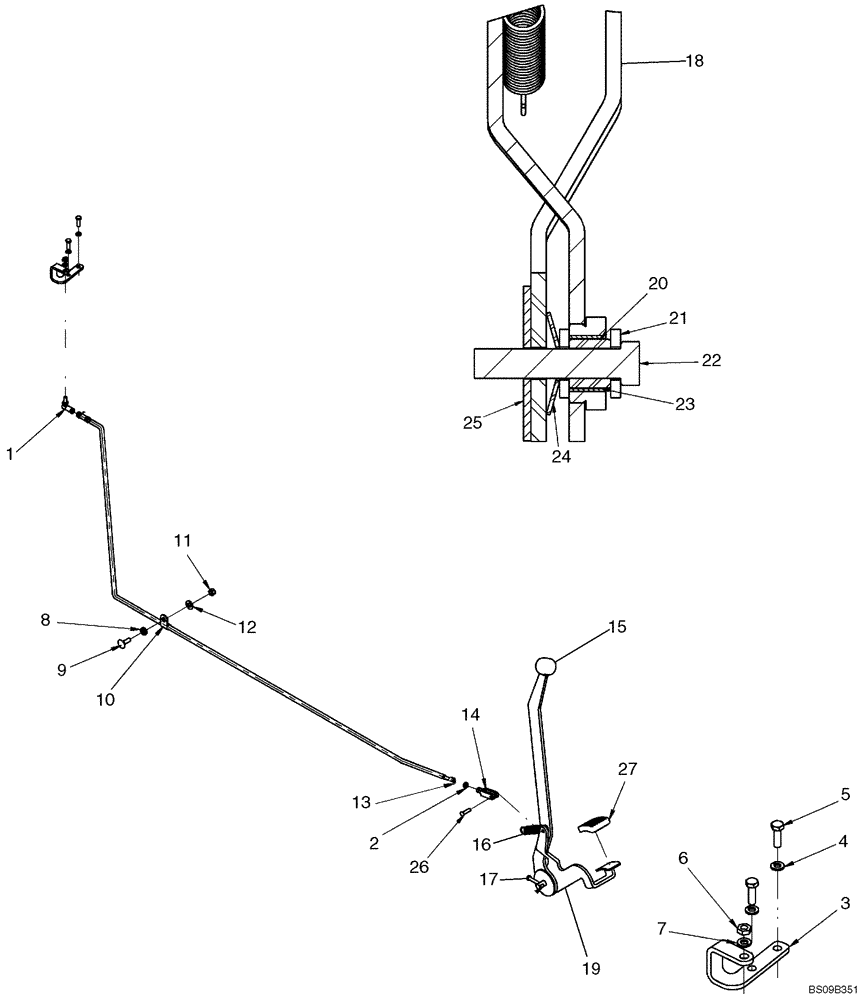 Схема запчастей Case IH 445 - (03-02) - CONTROLS - THROTTLE (03) - FUEL SYSTEM