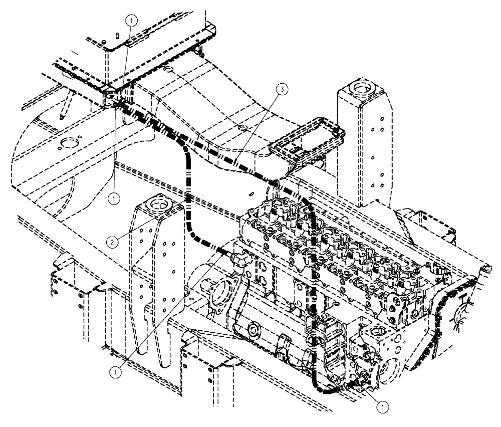 Схема запчастей Case IH TITAN 3520 - (02-029) - HEATER HOSE GROUP (01) - ENGINE