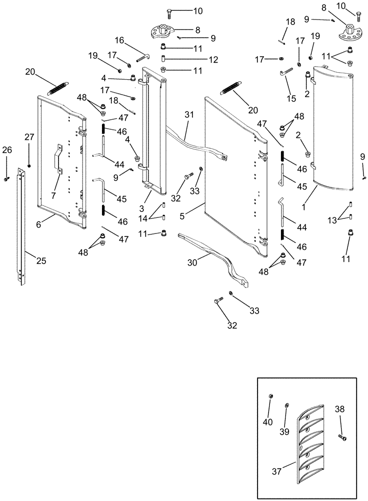 Схема запчастей Case IH CPX620 - (09A-29) - PLANT COMPRESSOR (13) - PICKING SYSTEM