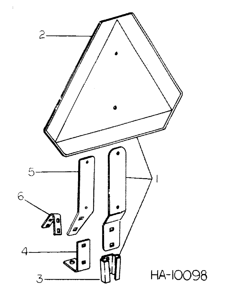 Схема запчастей Case IH 45 - (C-08) - SLOW MOVING VEHICLE EMBLEM 