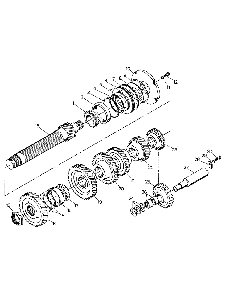 Схема запчастей Case IH KR-1280 - (04-24) - TRANSMISSION COUNTERSHAFT (04) - Drive Train
