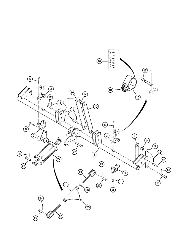 Схема запчастей Case IH 4200 - (09-15) - DISC GANG ROCKSHAFTS, MAIN FRAME (09) - CHASSIS/ATTACHMENTS