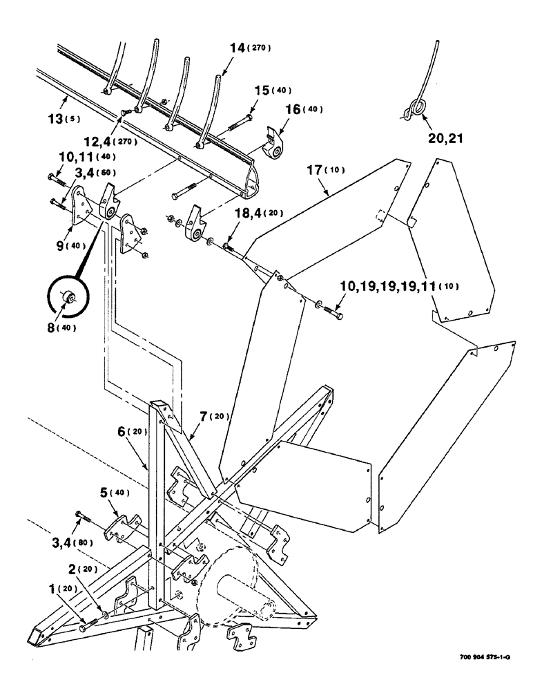 Схема запчастей Case IH 8830 - (9-146) - PICKUP REEL KIT, 18, UNIVERSAL HARVESTER S/N 000000 THRU 224699, TO BE ORDERED THRU WHOLEGOODS ONLY (58) - ATTACHMENTS/HEADERS