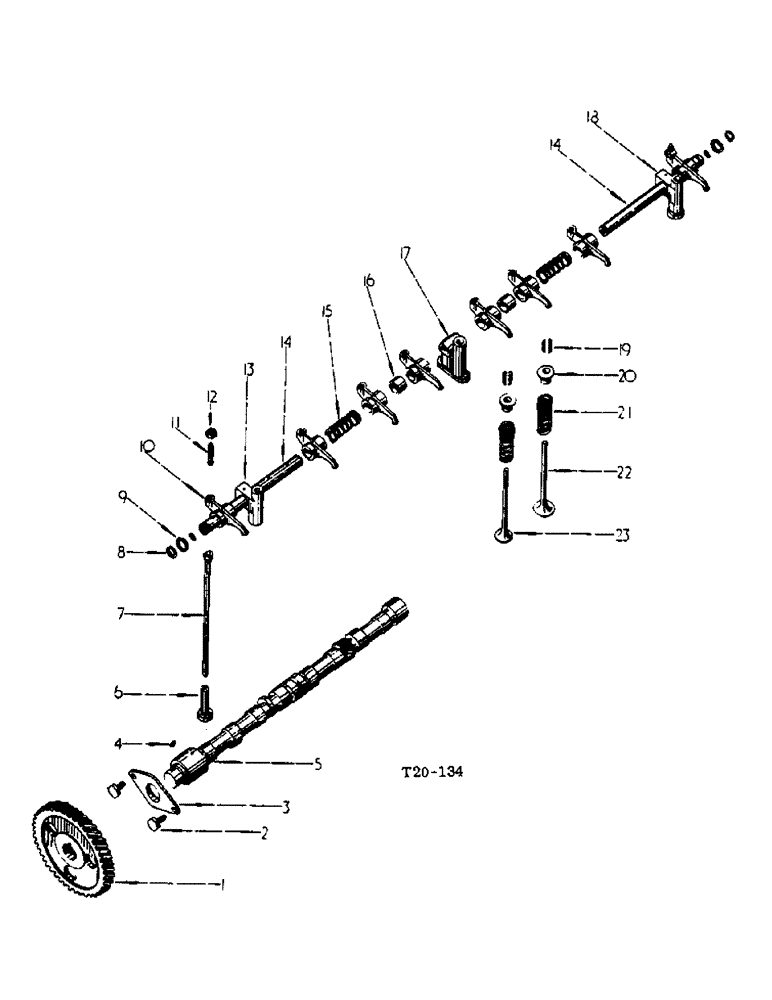 Схема запчастей Case IH 276 - (1-04) - CAMSHAFT AND VALVE MECHANISM (02) - ENGINE