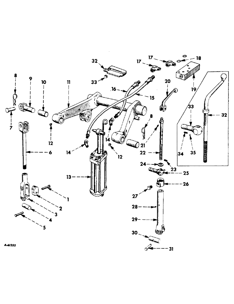 Схема запчастей Case IH 300 - (333) - ATTACHMENTS, ROCKSHAFT, LIFT & LEVELING LINK, HYDRAULIC CYLINDER & CONNECTIONS Attachments