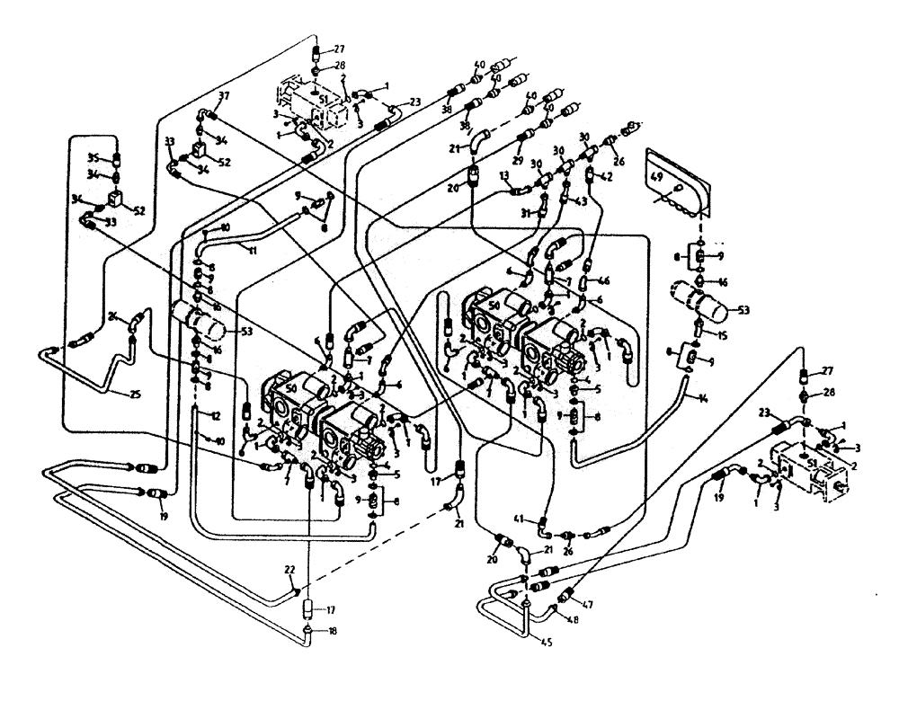 Схема запчастей Case IH 7000 - (B06-95) - HYDRAULIC CIRCUIT (TANDEM TRANSMISSION 7000), (L10 Hydraulic Components & Circuits