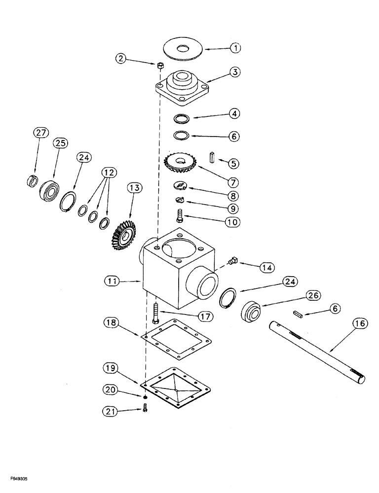 Схема запчастей Case IH 1260 - (9B-014) - GEARBOX (12) - CHASSIS