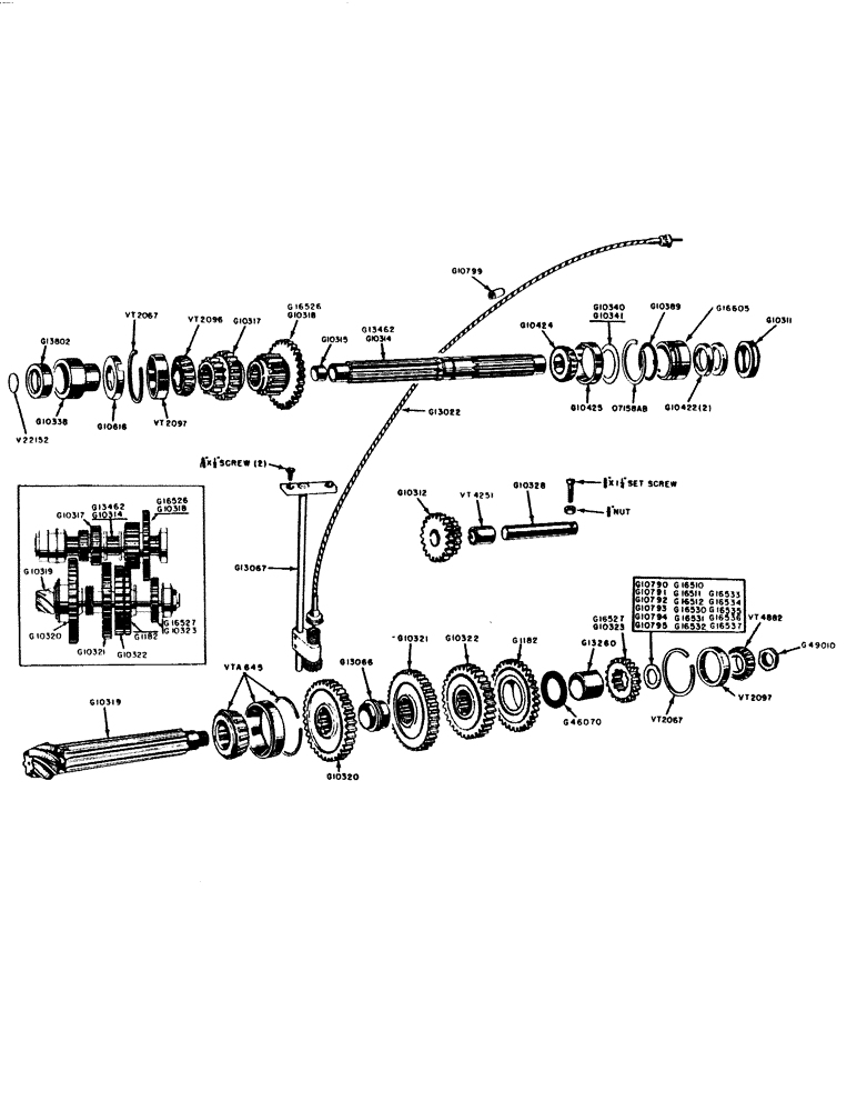 Схема запчастей Case IH 300B-SERIES - (112) - TRANSMISSION SHAFT AND GEARS (06) - POWER TRAIN