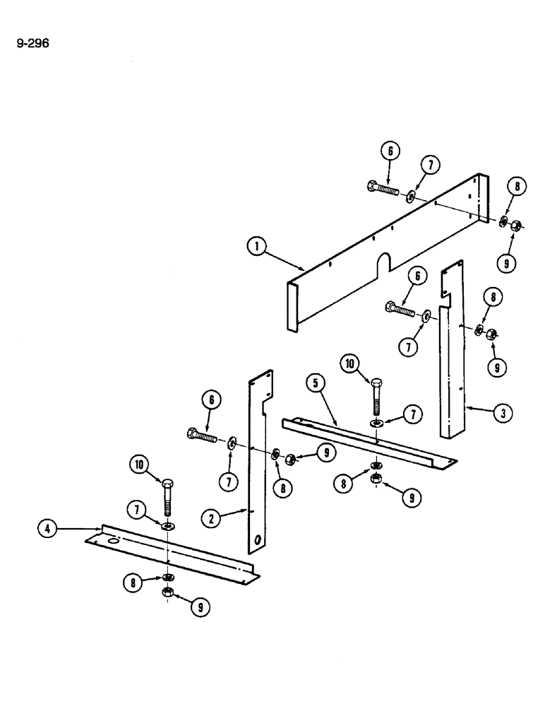 Схема запчастей Case IH 1844 - (9-296) - FUEL TANK SHIELDS (12) - CHASSIS
