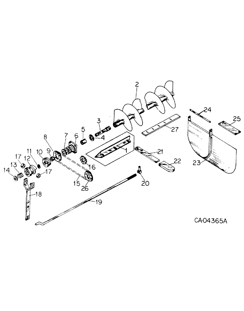 Схема запчастей Case IH 200 - (E-08) - DISCHARGE AUGER ASSY 