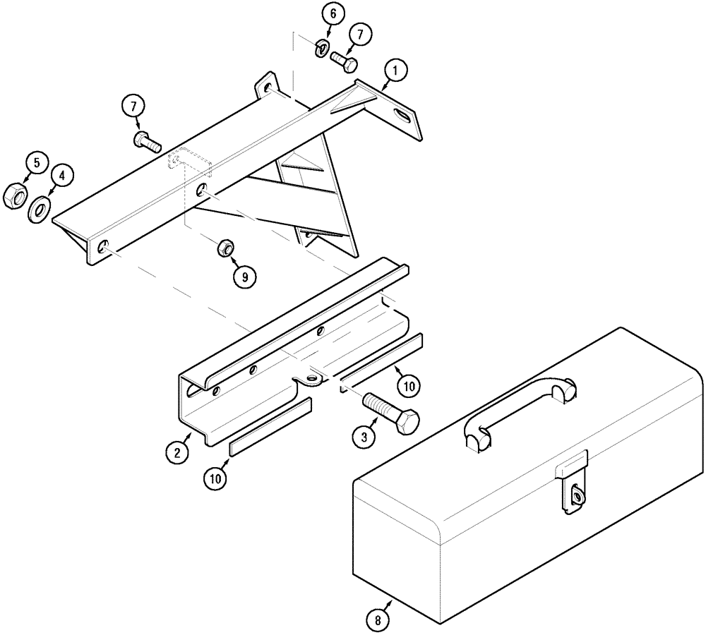 Схема запчастей Case IH MX90C - (09-85) - TOOL BOX, WIDE FENDERS (09) - CHASSIS