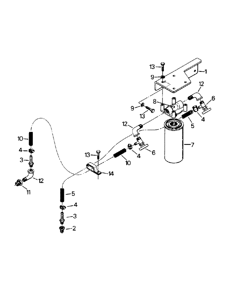 Схема запчастей Case IH CP-1325 - (04-09) - WATER FILTER AND MOUNTING, CAT 3406 ENGINE, LATER STYLE (04) - Drive Train