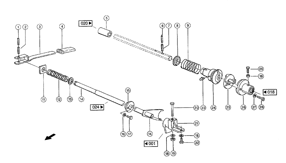 Схема запчастей Case IH 684 - (0019) - DRIVE, GATHERING CHAINS (58) - ATTACHMENTS/HEADERS