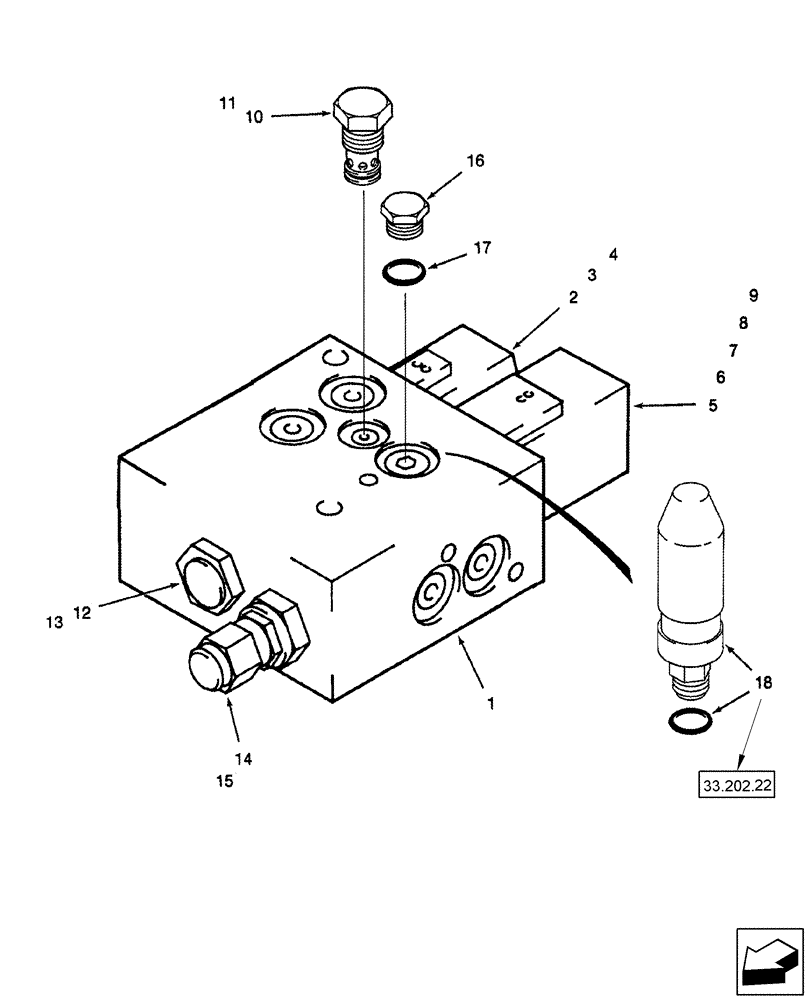 Схема запчастей Case IH 2577 - (35.200.13) - VALVE ASSY - PARKING BRAKE AND FEEDER CLUTCH (35) - HYDRAULIC SYSTEMS