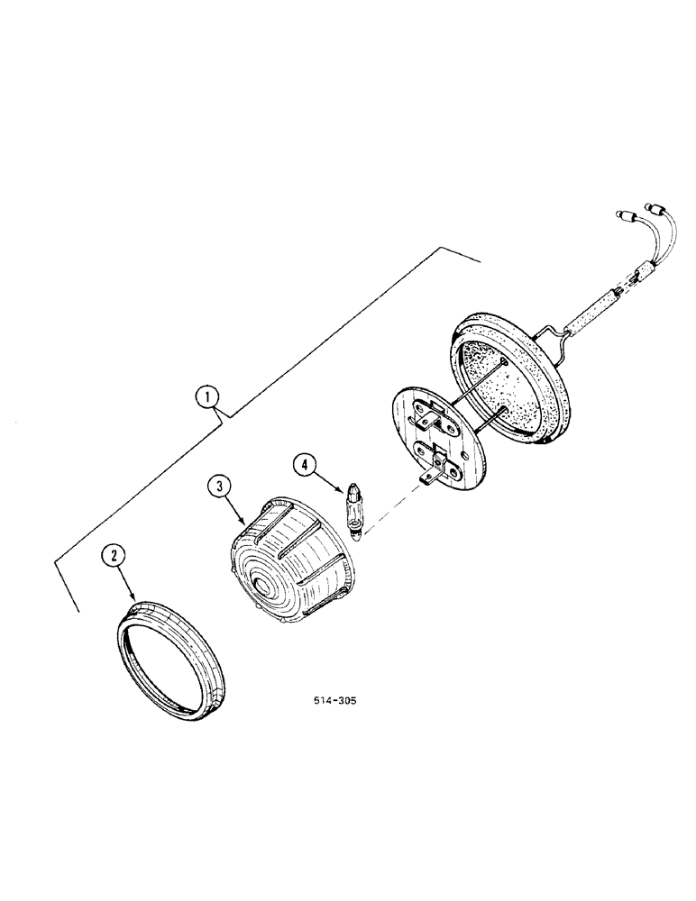 Схема запчастей Case IH 685 - (4-196) - FENDER WIRING AND SIDE LIGHTS, VERSION WITH FLAT TOP FENDERS (04) - ELECTRICAL SYSTEMS