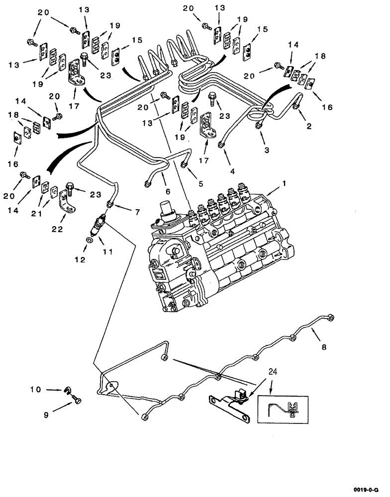 Схема запчастей Case IH 8880HP - (10-042) - FUEL INJECTION SYSTEM - 6T-590 EMISSIONS CERTIFIED ENGINE (10) - ENGINE