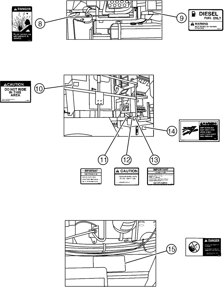 Схема запчастей Case IH 4375 - (09-001[02]) - EXTERIOR DECALS (13) - DECALS