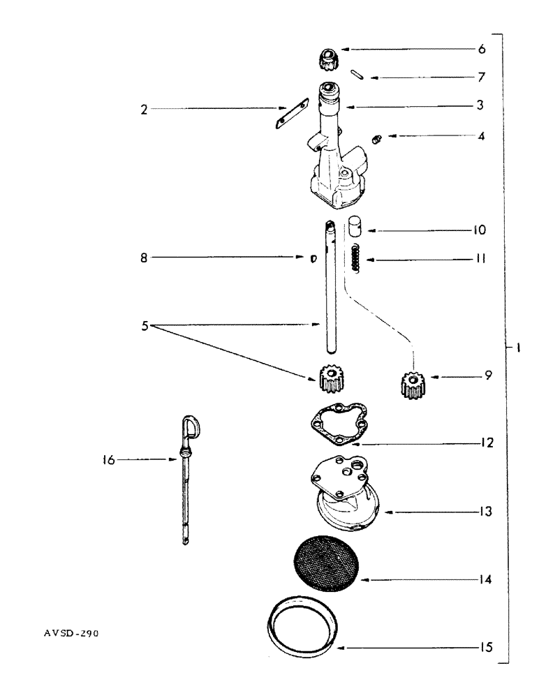 Схема запчастей Case IH FU-267D - (030) - OIL PUMP - DIPSTICK (02) - ENGINE