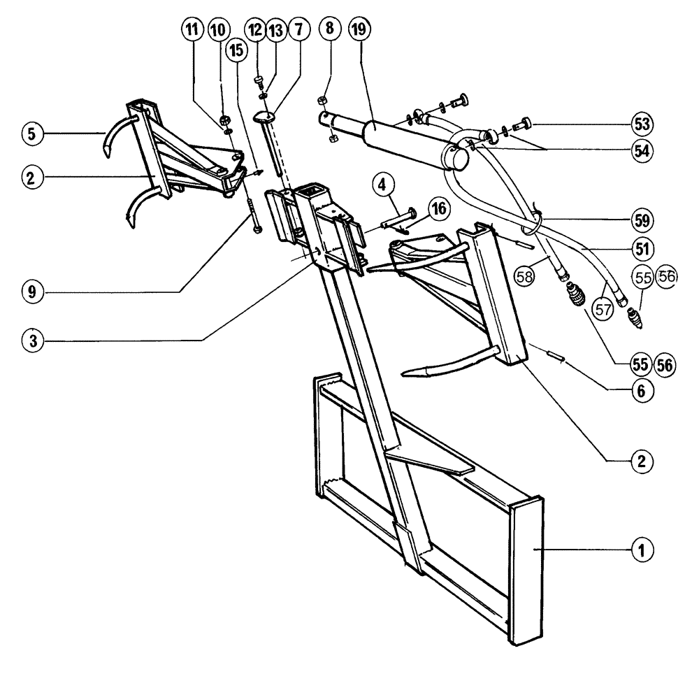 Схема запчастей Case IH L740 - (82.300.AQ[41]) - VAR - 717481006 - BALE HANDLER, DB2115 (82) - FRONT LOADER & BUCKET