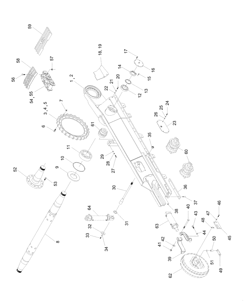Схема запчастей Case IH A7000 - (A10.01[01]) - Full Track {7700} (04) - STEERING