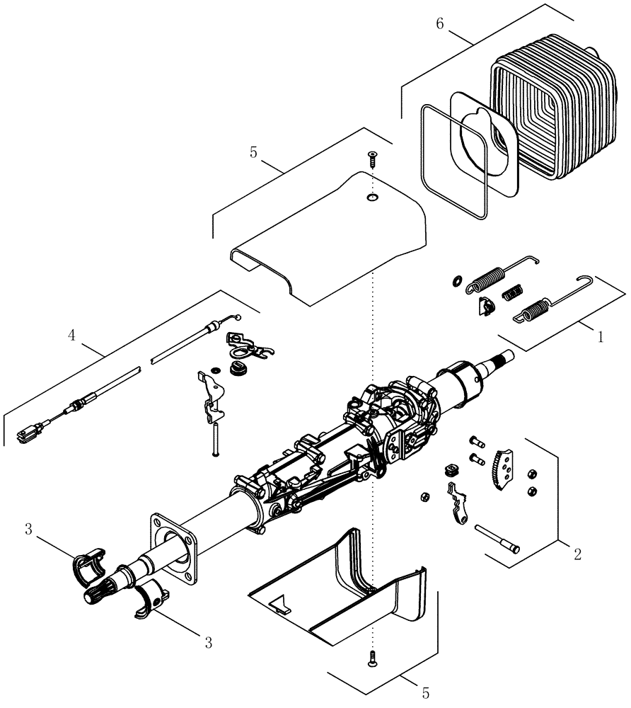 Схема запчастей Case IH MX210 - (05-02) - STEERING COLUMN ASSEMBLY (05) - STEERING