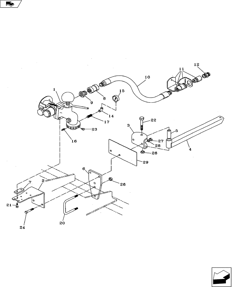Схема запчастей Case IH 3100 - (75.200.06) - SINGLE SQUIBB (WITH 1 MANIFOLD) (75) - SOIL PREPARATION