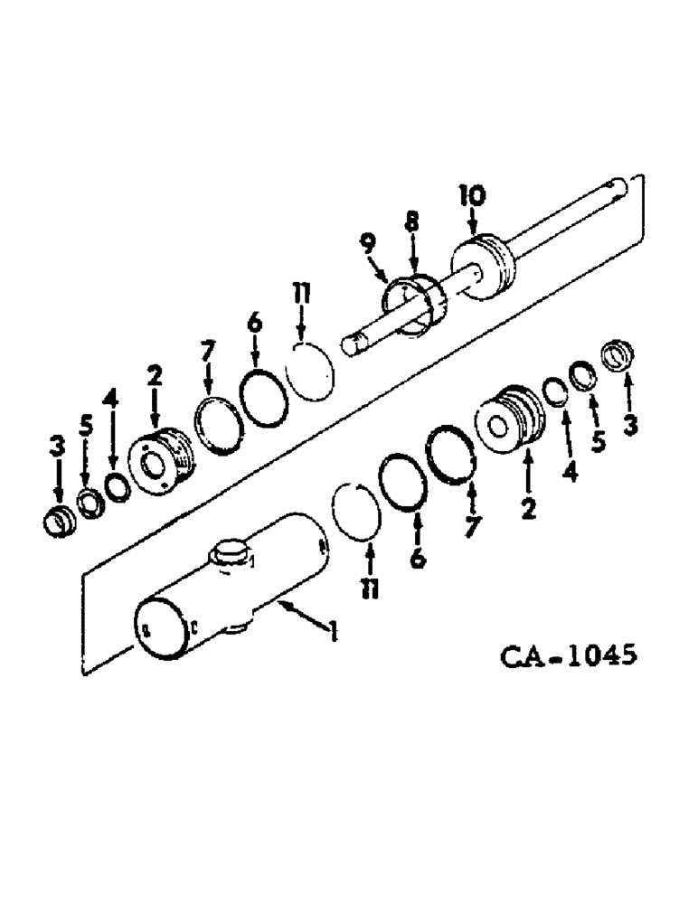 Схема запчастей Case IH 674 - (10-07) - HYDRAULICS, POWER STEERING CYLINDER (07) - HYDRAULICS