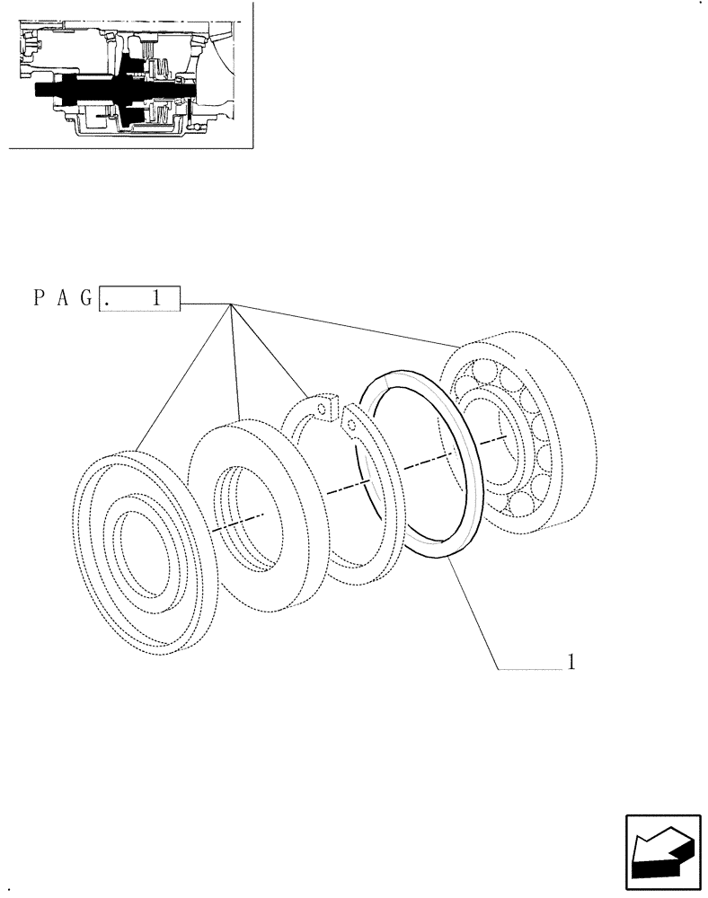 Схема запчастей Case IH MXM140 - (1.33.3[03]) - START HYDRAULIC CLUTCH (4WD) (04) - FRONT AXLE & STEERING