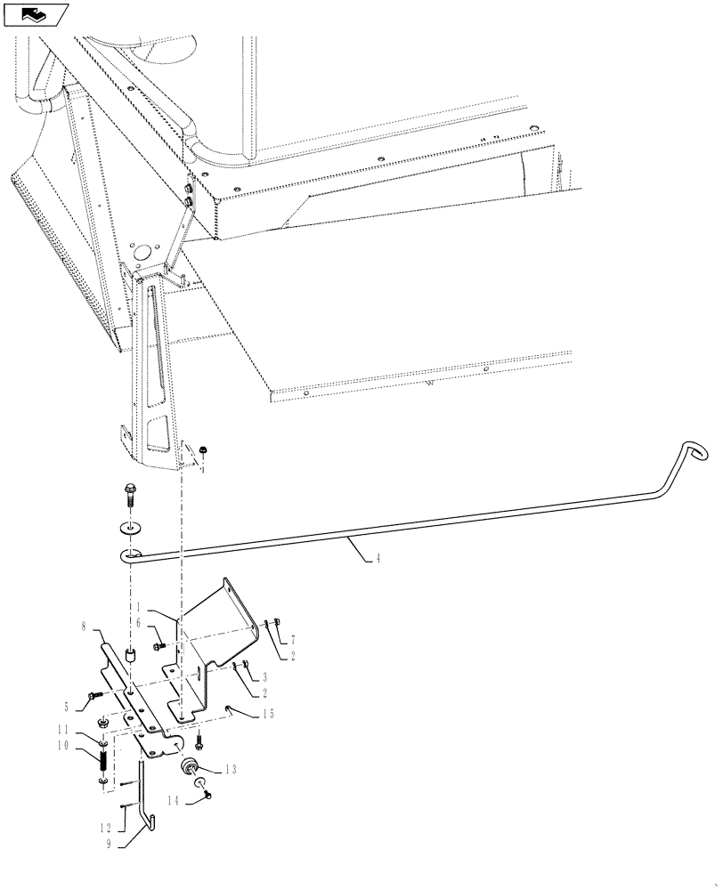 Схема запчастей Case IH 9230 - (90.102.01[2]) - PANEL LATCHES/SUPPORTS, R.H CONTINUED (90) - PLATFORM, CAB, BODYWORK AND DECALS