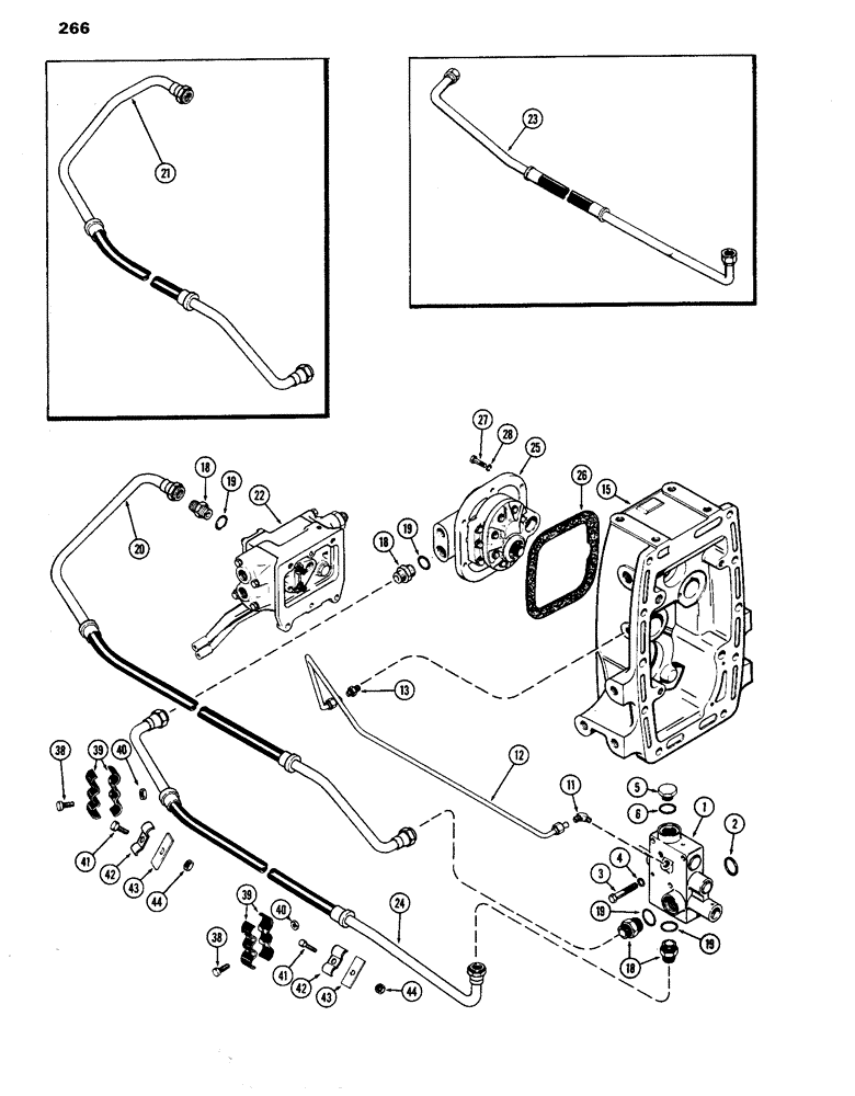 Схема запчастей Case IH 770 - (266) - HYDRAULIC SYSTEM, MECHANICAL SHIFT (08) - HYDRAULICS