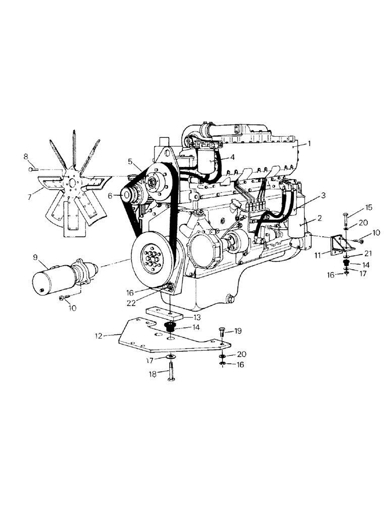 Схема запчастей Case IH SM-325 - (04-04A) - ENGINE AND ATTACHING PARTS, KOMATSU SA6D125 (04) - Drive Train