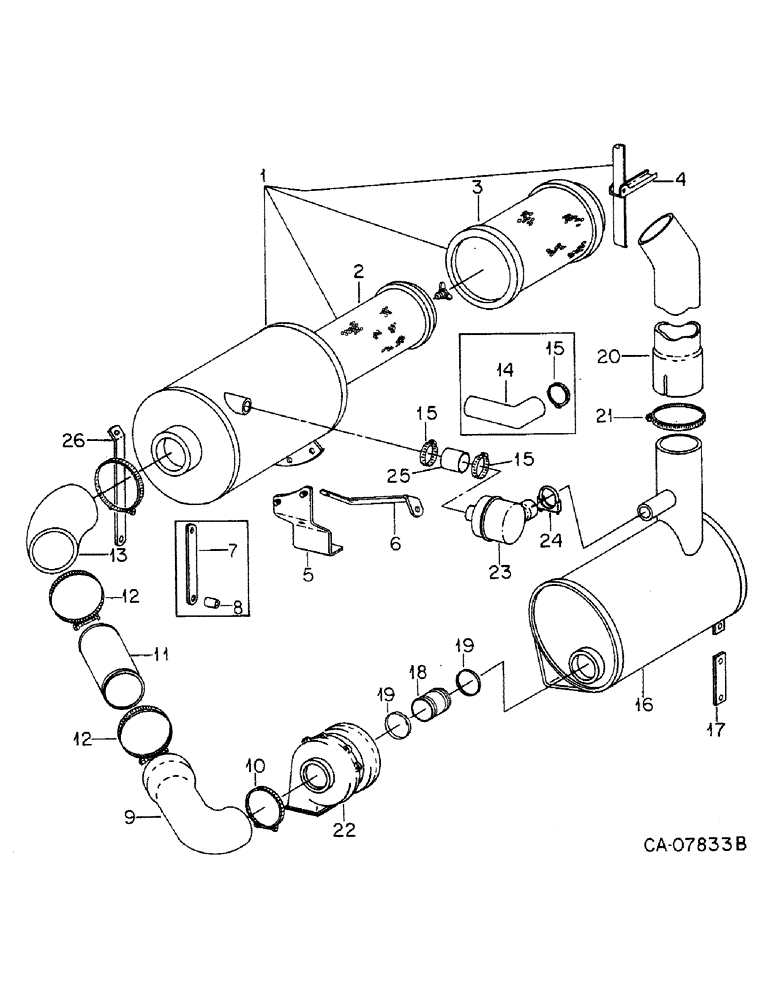 Схема запчастей Case IH 5488 - (12-01) - POWER, AIR CLEANER, MUFFLER AND CONNECTIONS Power