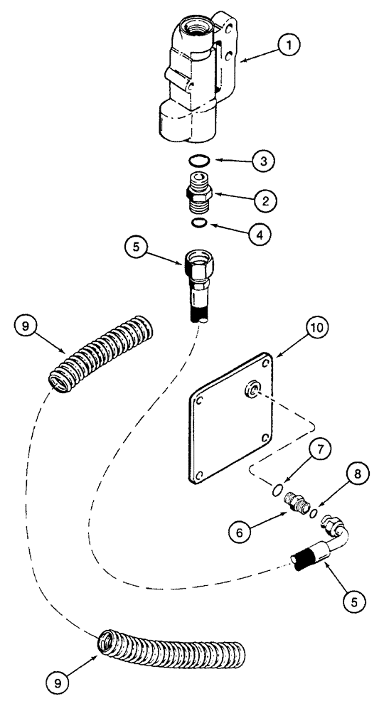 Схема запчастей Case IH 7250 - (8-050) - REMOTE HYDRAULIC BLEED LINE (08) - HYDRAULICS