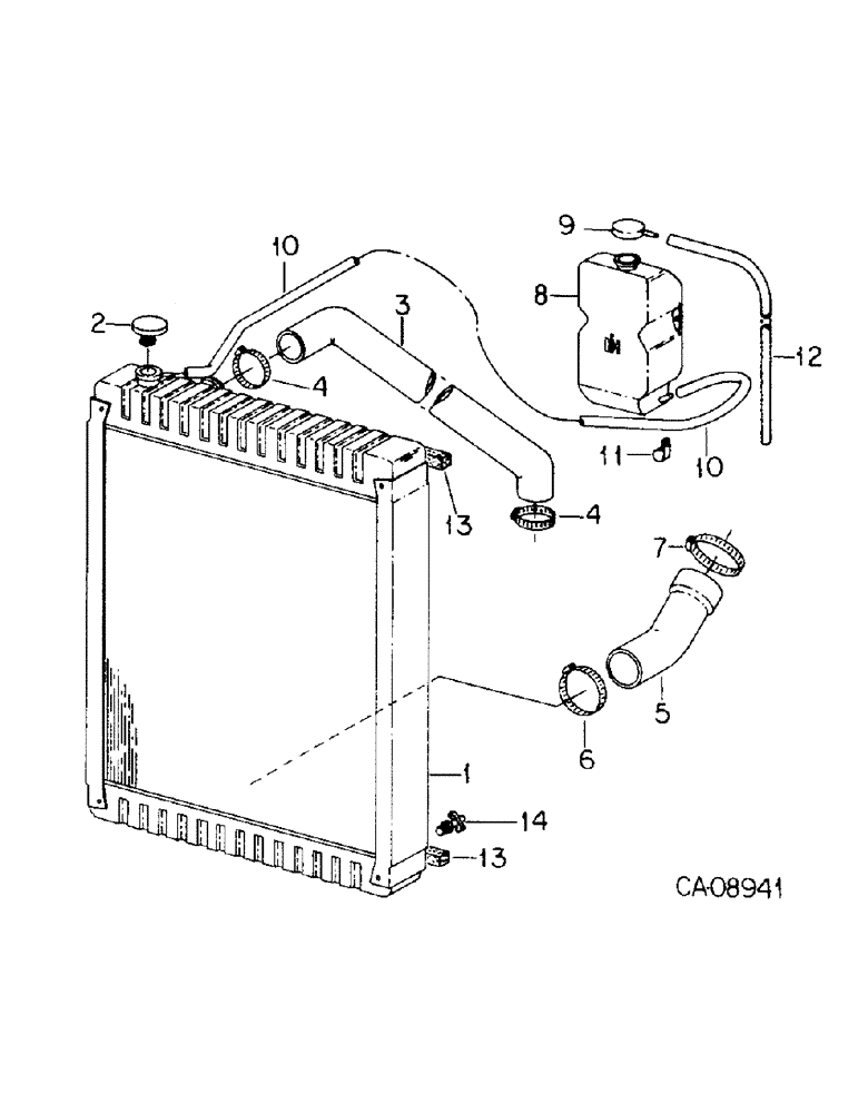 Схема запчастей Case IH 7488 - (06-04) - COOLING, RADIATOR AND CONNECTIONS Cooling