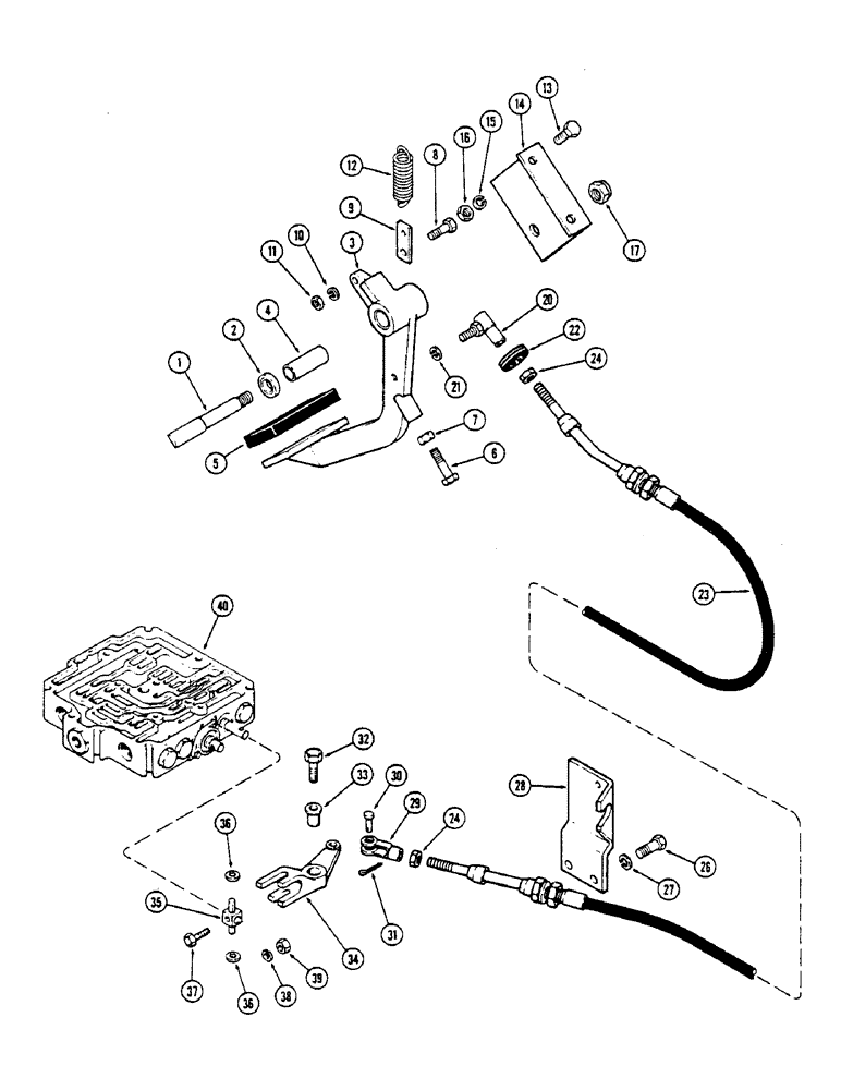 Схема запчастей Case IH 2670 - (202) - FOOT CLUTCH PEDAL AND LINKAGE (06) - POWER TRAIN