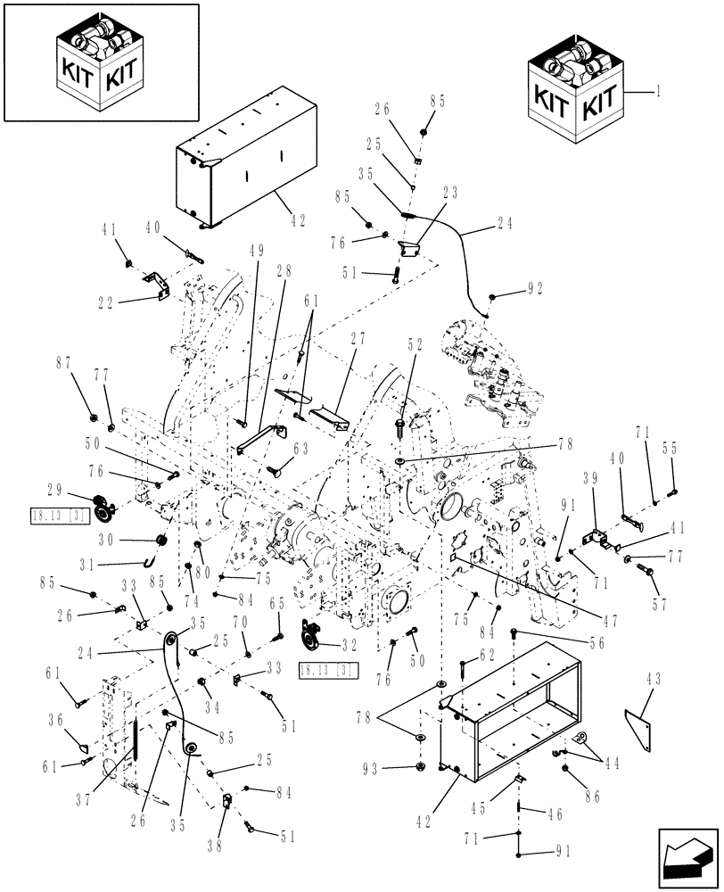 Схема запчастей Case IH RBX462 - (18.13[2]) - TWINE CONVERSION KIT (18) - ACCESSORIES