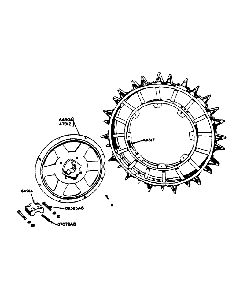 Схема запчастей Case IH 400-SERIES - (134) - STEEL REAR WHEEL AND LUGS, FOR GENERAL PURPOSE TRACTORS (06) - POWER TRAIN