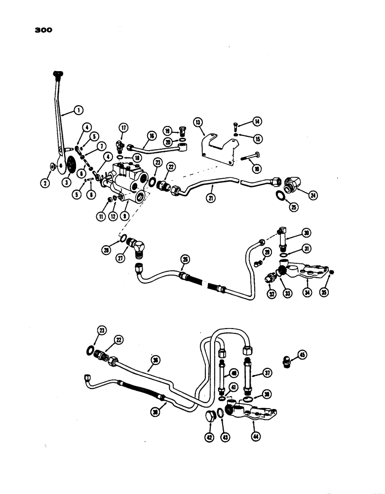 Схема запчастей Case IH 530 - (300) - VALVE AND CONTROLS, GENERAL PURPOSE, DRAFT-O-MATIC TRACTOR, PRIOR TO S/N 8262800 (06) - POWER TRAIN