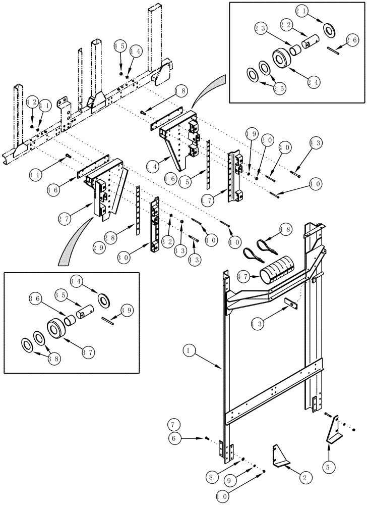 Схема запчастей Case IH CPX620 - (09D-20) - BASKET, LIFT - FRONT (16) - BASKET