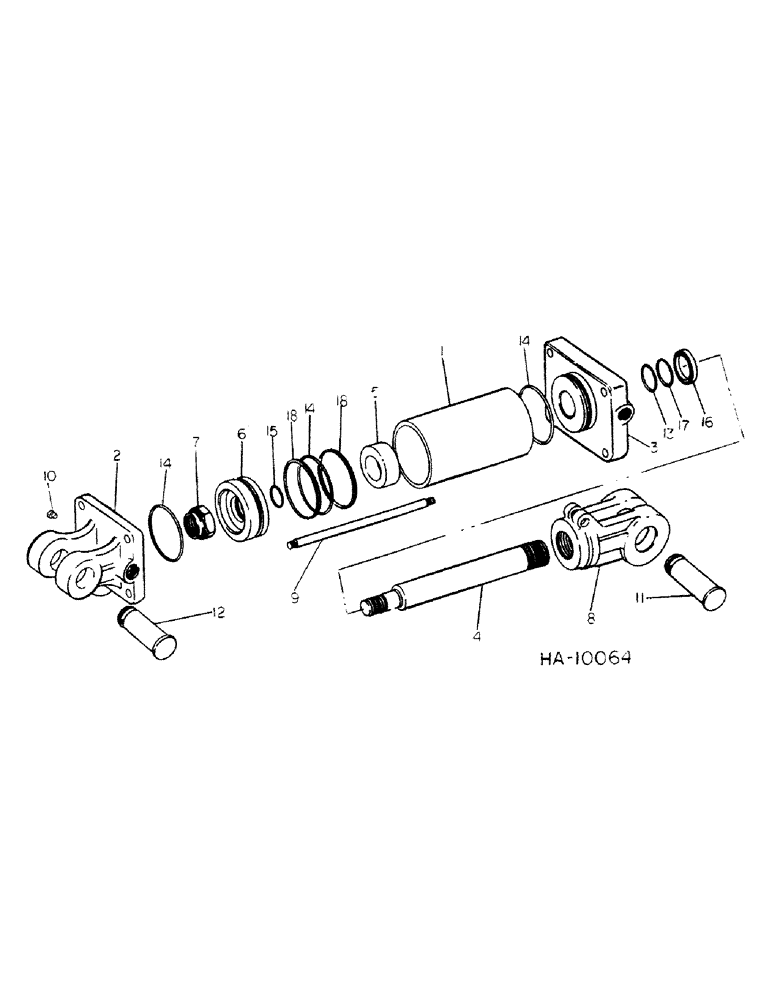Схема запчастей Case IH 45 - (D-73) - WING LIFT HYDRAULIC CYLINDER, CROSS, 31 FOOT 6 INCH MODEL BUILT AUG 1976 SEASON AND SINCE 